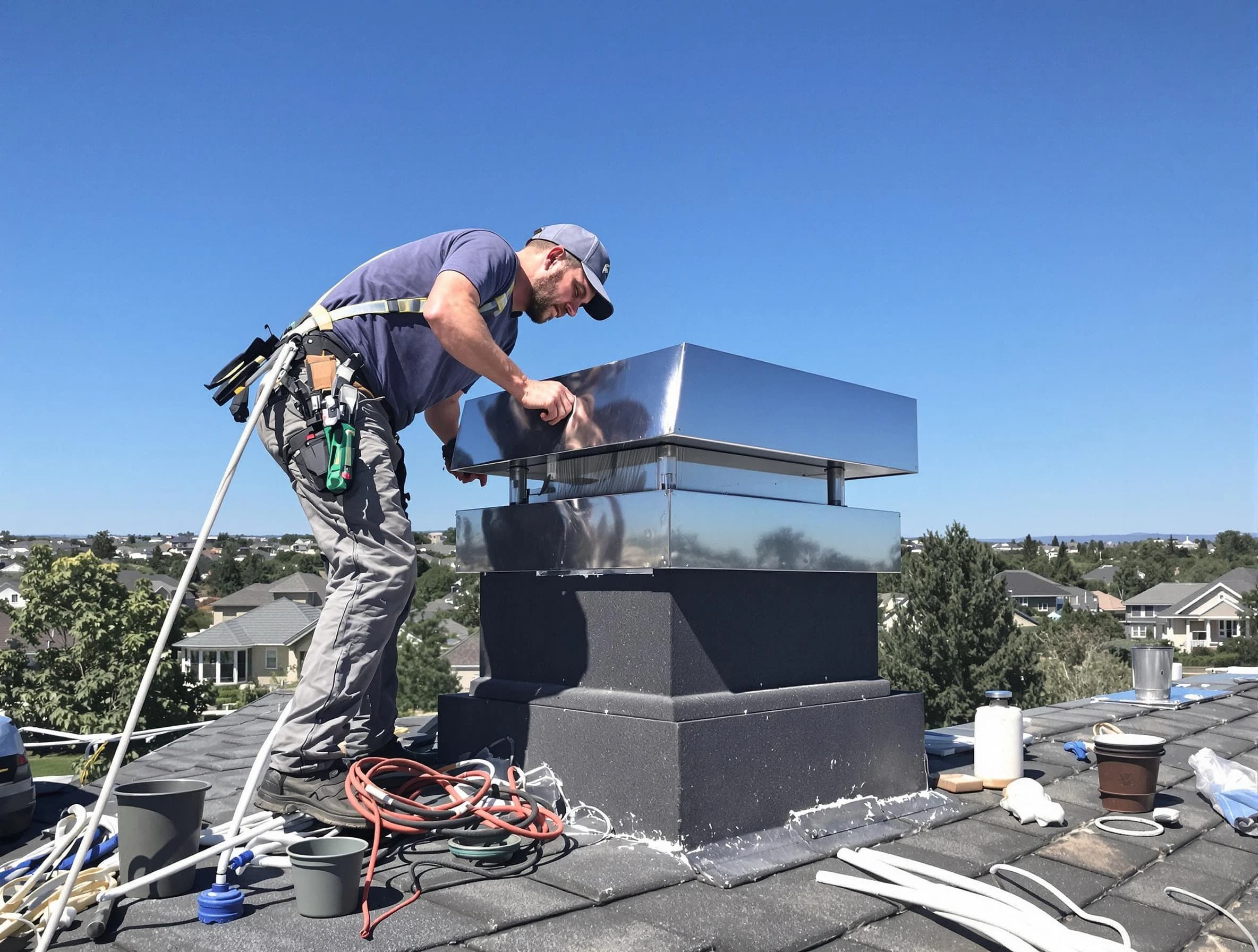 Chimney Cap Services service in Quincy, MA